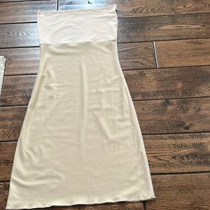 Spanx strapless full body shapewear. Color: nude. Size medium